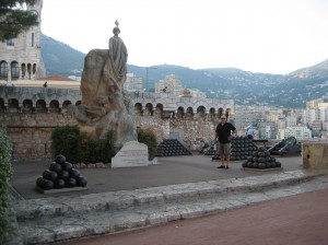 Bob with the artillery on "The Rock" in Monaco